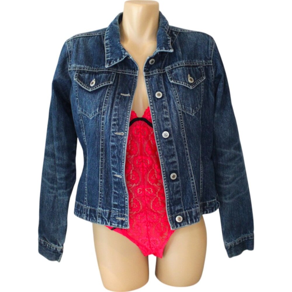 Santa Barbara Jean Jacket Small Dark Blue Denim d230